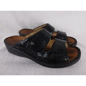 Finn Comfort Jamaica Black Leather Sandals Made in Germany Womens Size 38 US 7.5